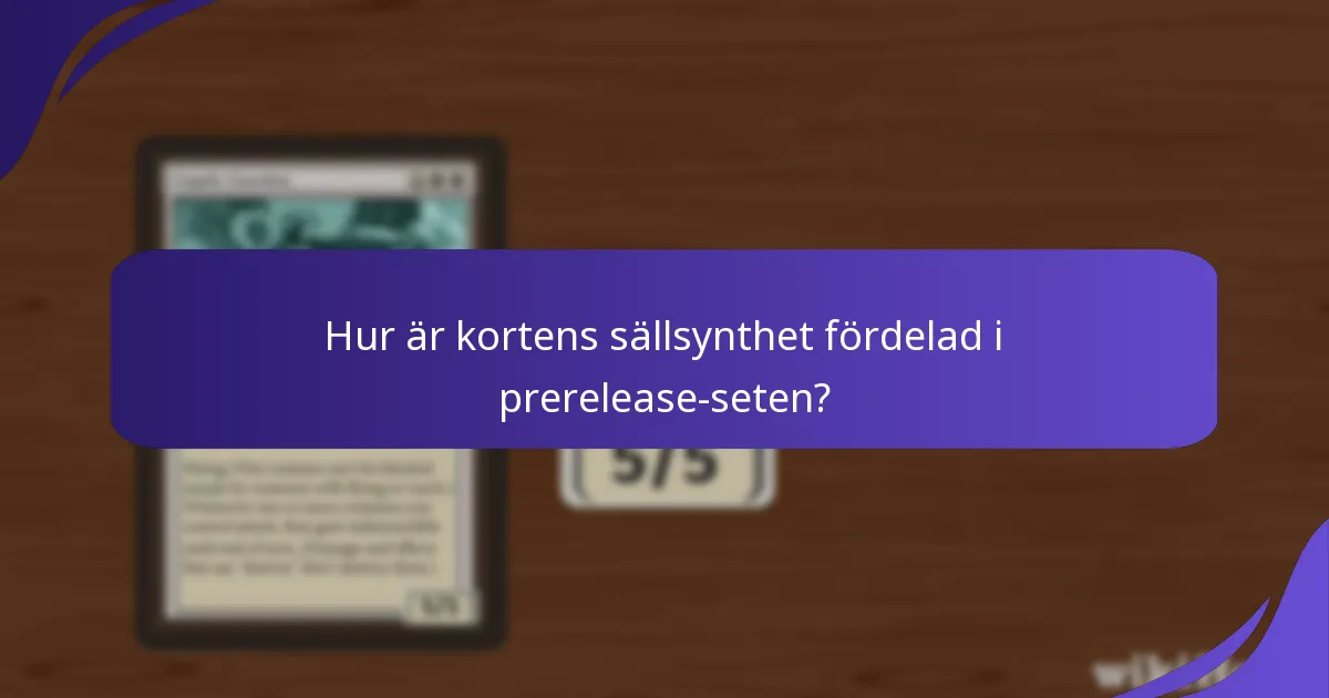 Vilka anmärkningsvärda kort ingår i prerelease-seten?