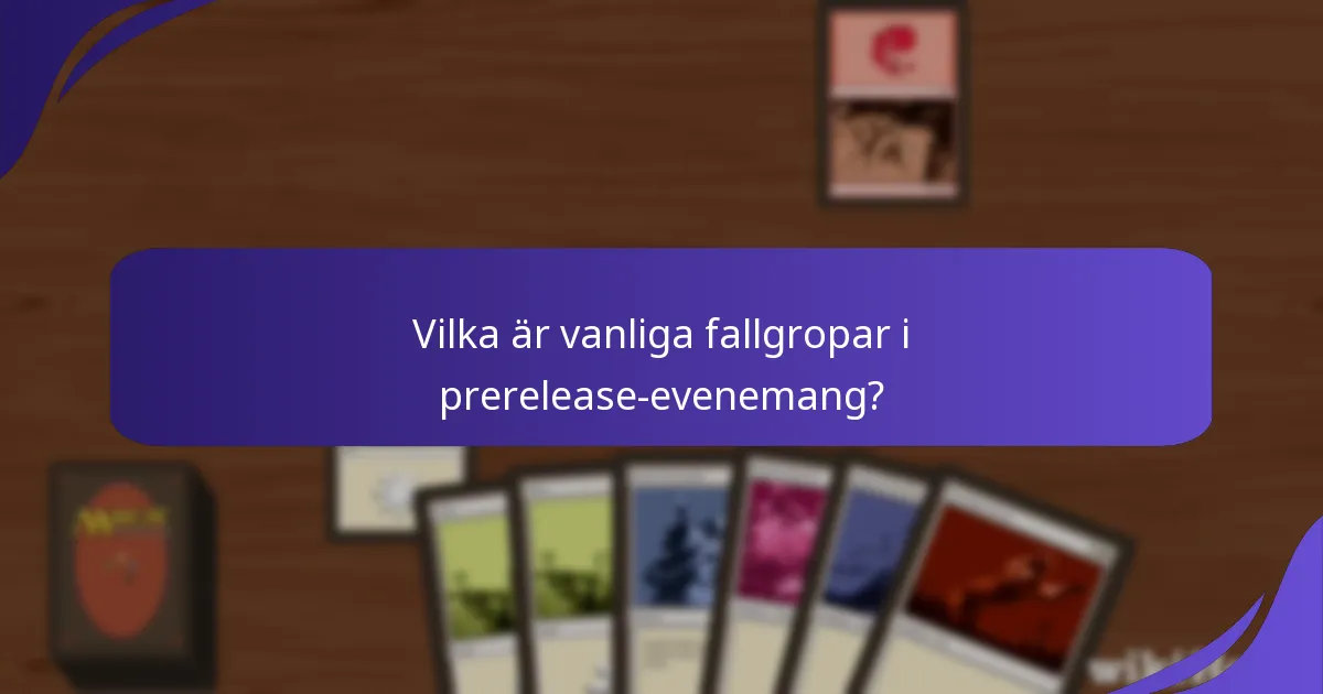 Vilka är vanliga fallgropar i prerelease-evenemang?